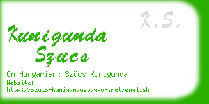 kunigunda szucs business card